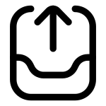 Inbox Up SVG Icon